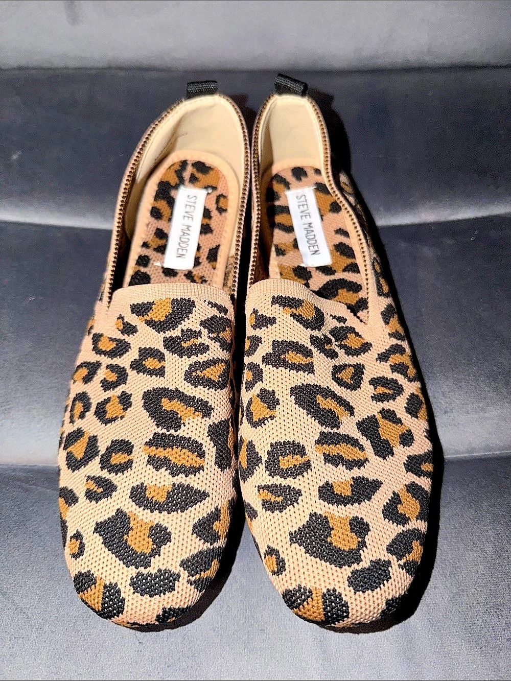 Steve Madden Leopard Print Slip-On Flats Like New